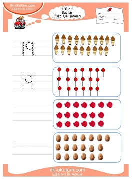 Çocuklar İçin Çizgi Çalışma Sayfaları 